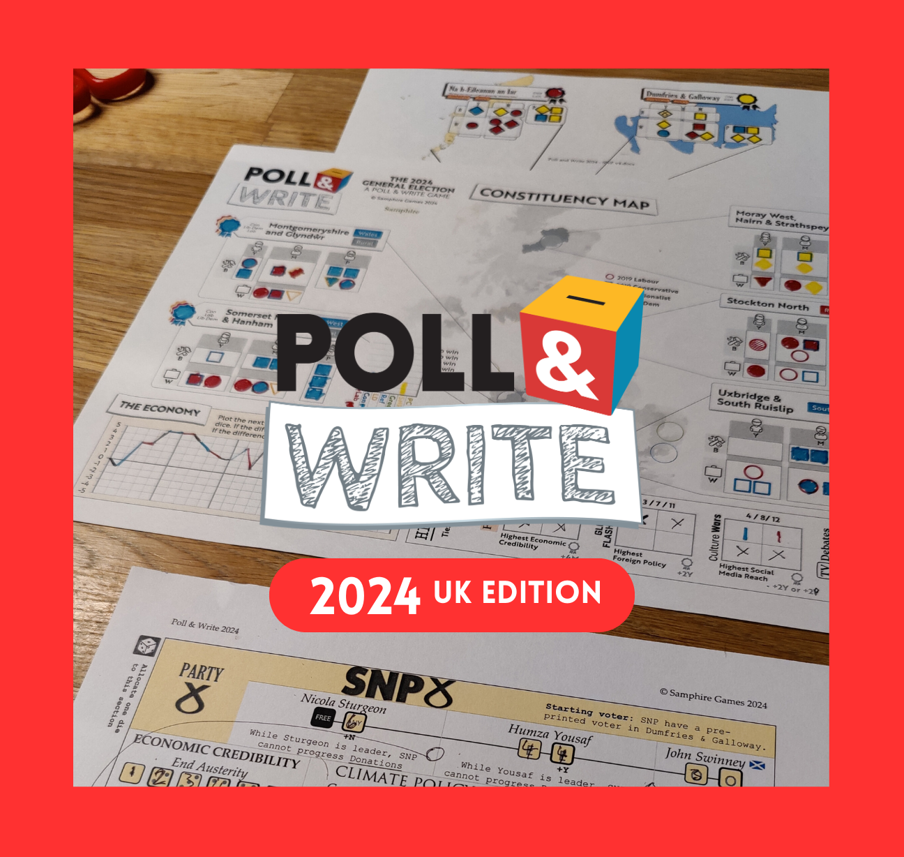Poll & Write 2024 logo with photo background